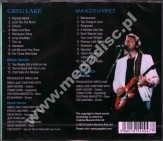 GREG LAKE - Greg Lake / Manoeuvres (2CD) +4 - UK Manticore Remastered Expanded Edition