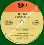 GARYBALDI - Nuda - ITA GREEN VINYL Limited Press - POSŁUCHAJ